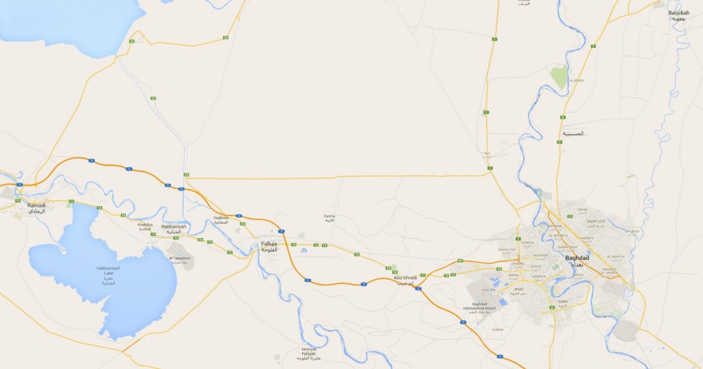 Map Ramadi - Fallujah - Taji